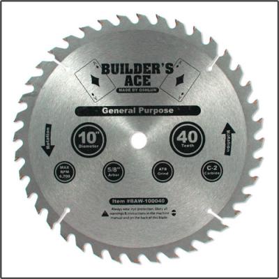 10 in. 40T General Purpose Saw Blade - Builder's Ace Series
