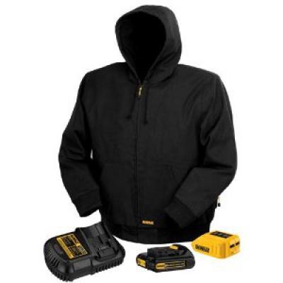 20V/12V MAX* Lithium-Ion Black Hooded Heated Jacket Kit - Medium