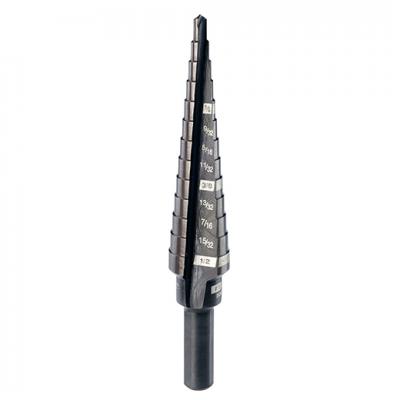 #1 Step Drill Bit, 1/8" - 1/2" by 1/32"