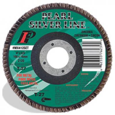 4 x 5/8 Silver Line™ Zirconia Maxidisc™ Flap Discs for Metal/Stainless Steel, Type 27 Shape