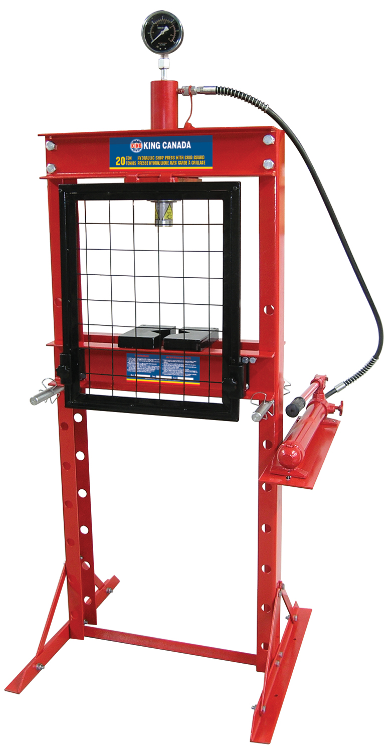 20 Ton Hydraulic Shop Press with Grid Guard