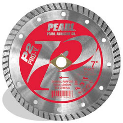 4-1/2 x .080 x 7/8, 5/8 Pearl P2 Pro-V™ Gen. Purpose Flat Core Turbo Blade, 10mm Rim