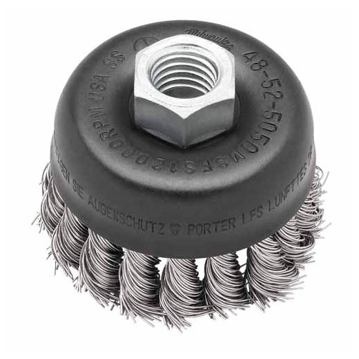 5" Crimped Wire Cup Brush- Carbon Steel