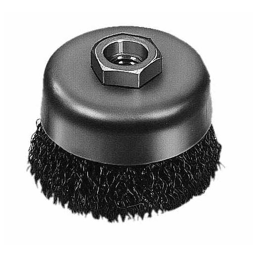 6" Crimped Wire Cup Brush- Carbon Steel