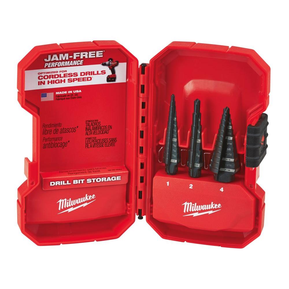 3 PC Step Drill Bit Set