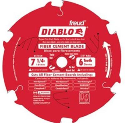 7-1/4-Inch by 6-Tooth Fiber Cement Blade
