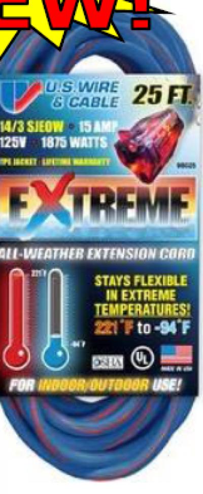 50' Extreme Weather Extension Cords