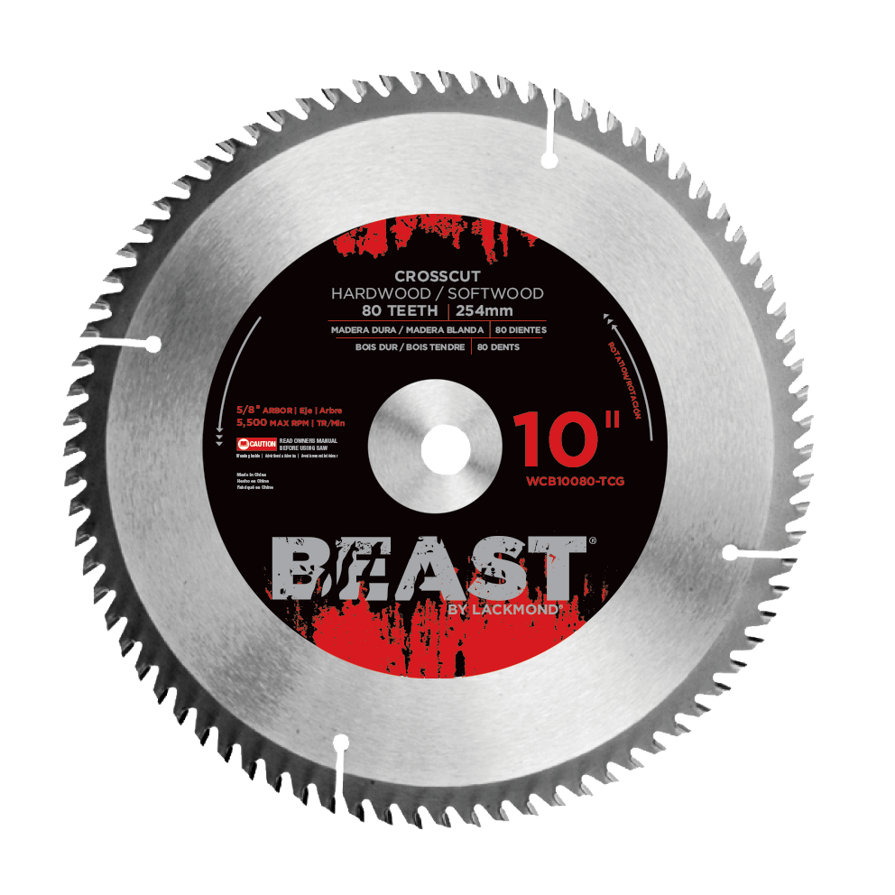 10" Crosscut Blades With Triple Chip Grind - BEAST Series