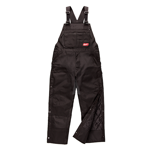 GRIDIRON™ Zip-to-Thigh Bib Overall - Black - Extra Large - Tall