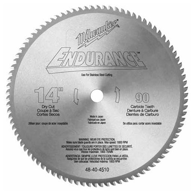 Circular Saw Blade 14 in. 90 Tooth Dry Cut Carbide Tipped 