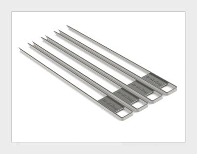 Stainless Dual Prong Skewer Set