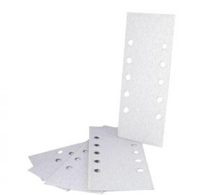 1/2" Sheet Abrasive Sandpaper - 1/2 Sheet - 8 Holes - Grit 80 - 5/pk