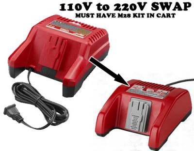 M28 110V 60Hz Charger to M28 220V 50Hz Charger SWAP