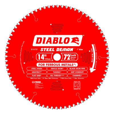 Diablo Steel Demon 14-Inch 72 Tooth TCG Ferrous Metal Cutting Saw Blade with 1-Inch Arbor