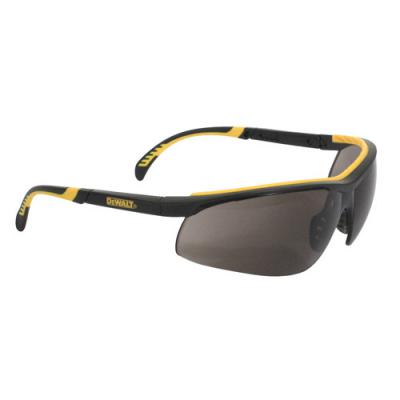 DC™ Smoke High Performance Protective Safety Glasses with Dual-Injected Rubber Frame and Temples