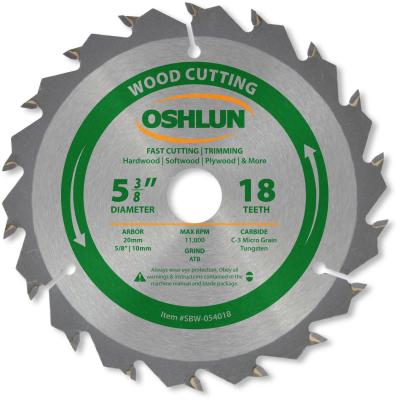 5-3/8-Inch 18 Tooth ATB Fast Cutting and Trimming Saw Blade with 20mm Arbor