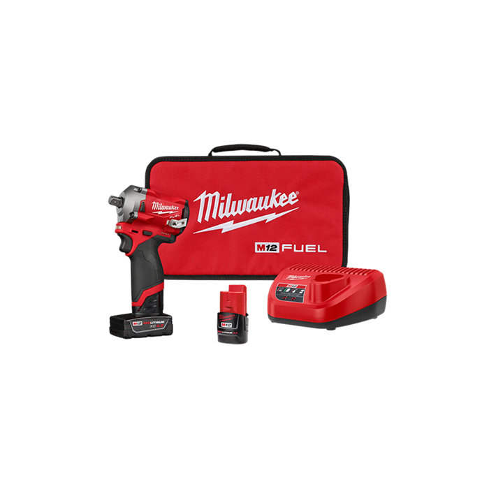 M12 FUEL™ 1/2” Stubby Impact Wrench w/ Pin Detent Kit